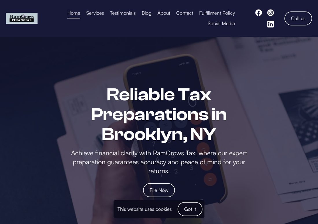 RamGrows Financial old website